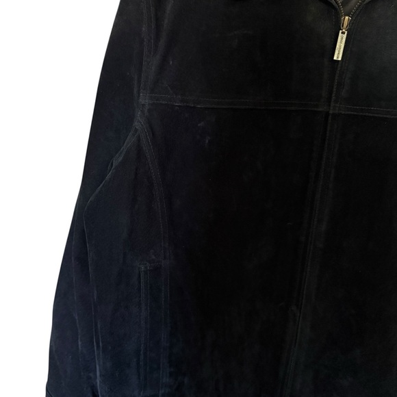 JOHN ASHFORD Men’s Suede Bomber Jacket Black - Picture 7 of 8